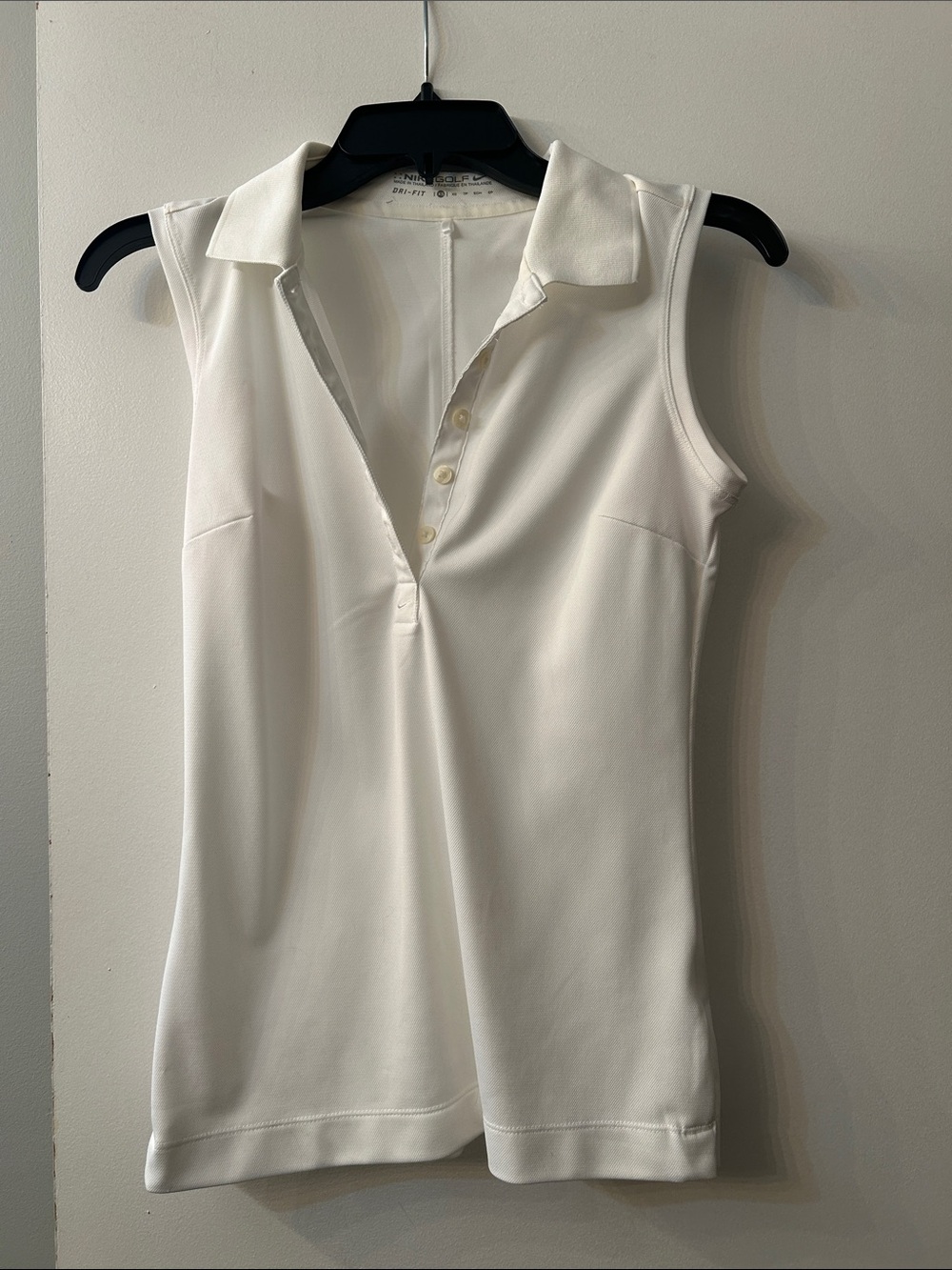 Nike White Sleeveless Golf Shirt